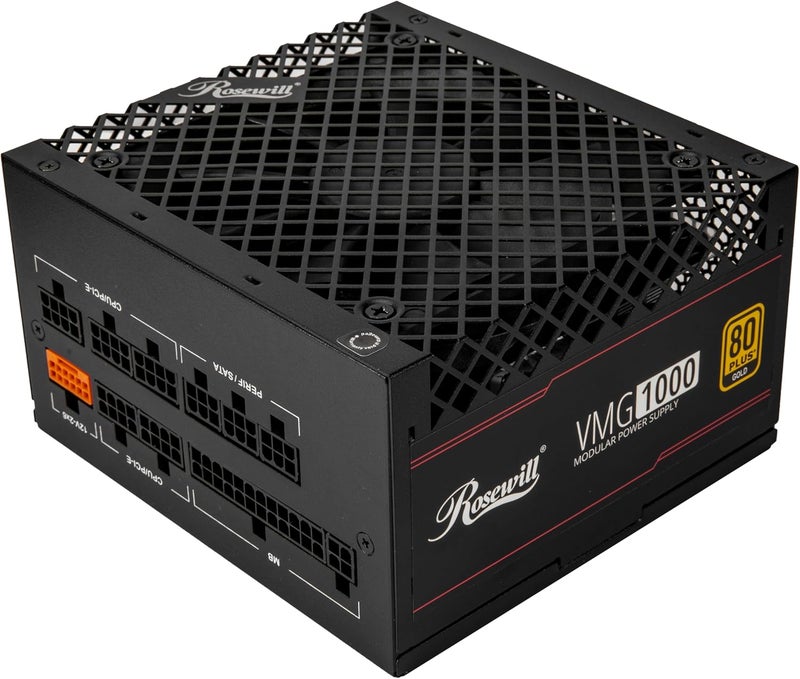 Rosewill VMG 1000W 80+ Gold, ATX 3.0 & 3.1 Compatible, Full Modular Low-Noise Power Supply, PCIe 5.1 12V-2x6 Connector, 100% Japanese Electrolytic Capacitor, 120mm FDB Silent Fan - 5 Year Warranty - Image 1